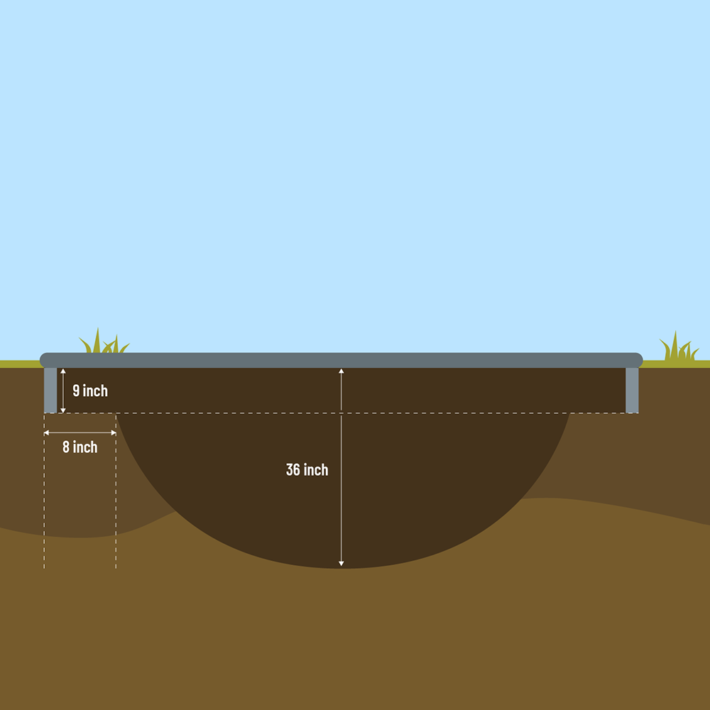 Round Pro-Line Inground Trampoline