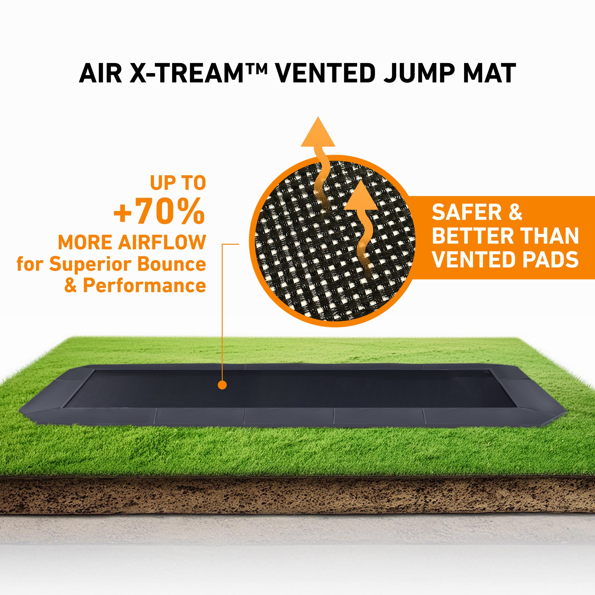 Rectangle Avyna Pro Line Trampoline inground