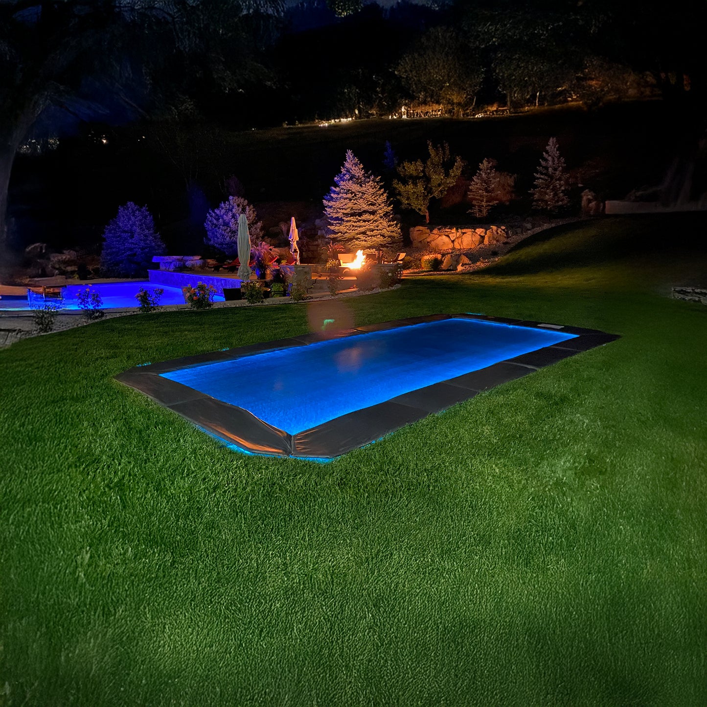 Rectangle Avyna Pro Line Trampoline inground