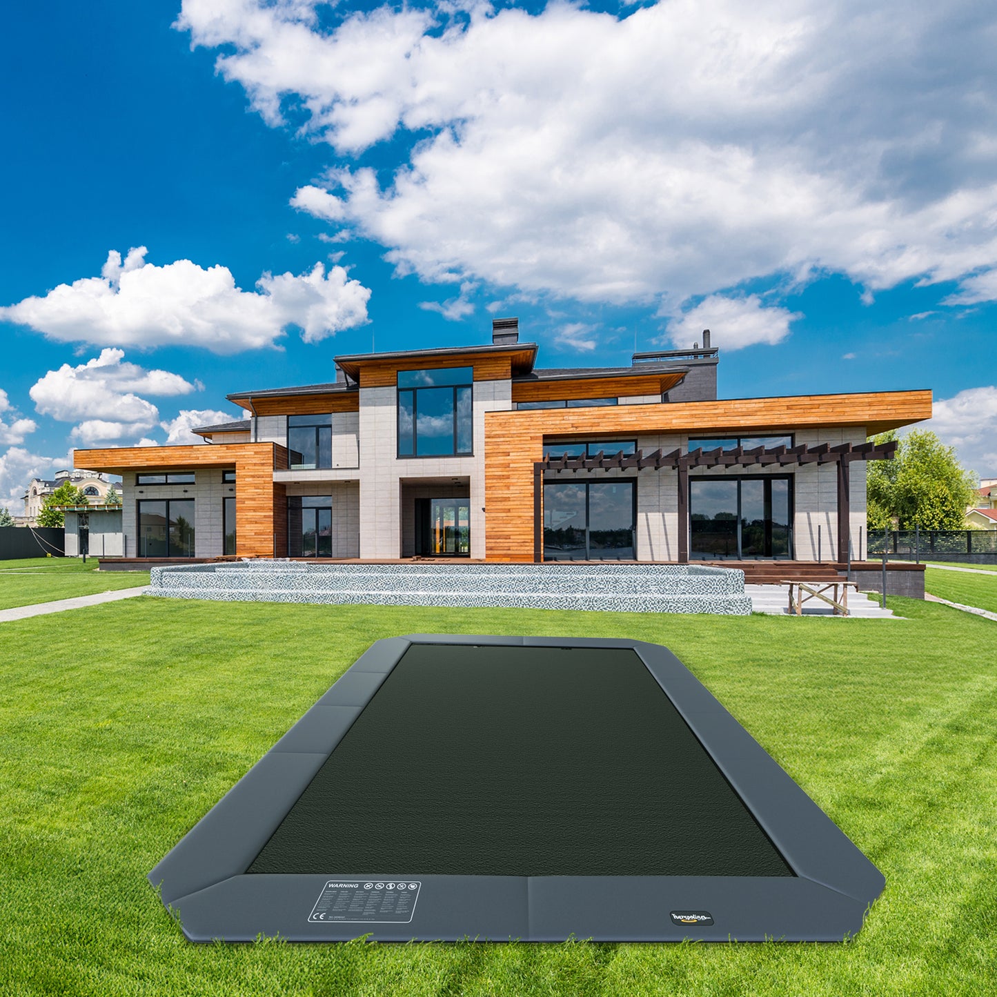 Rectangle Pro Line Trampoline inground