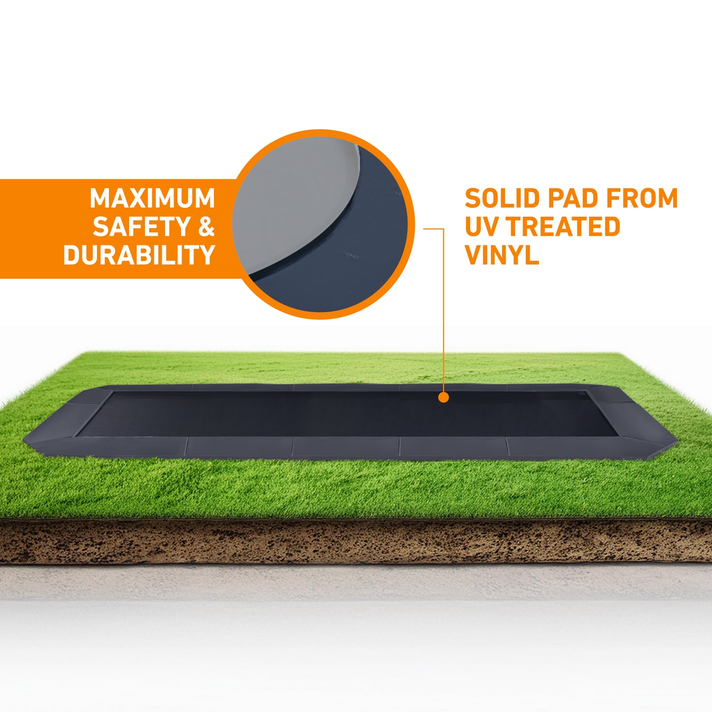 Rectangle Avyna Pro Line Trampoline inground